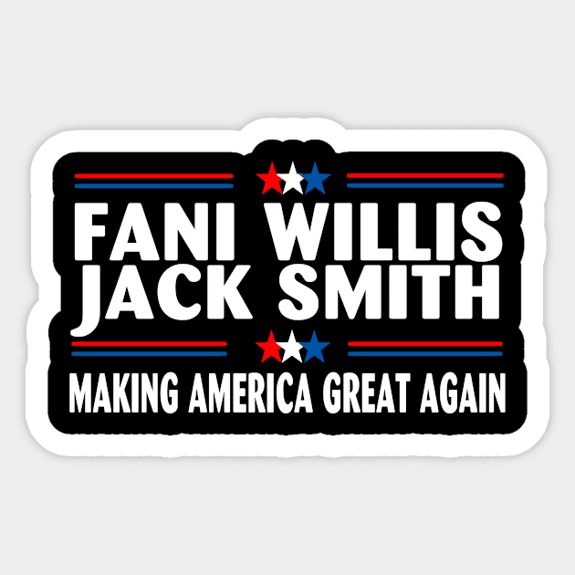 Fani WIllis Jack Smith Making America Great Again Sticker by Kardio